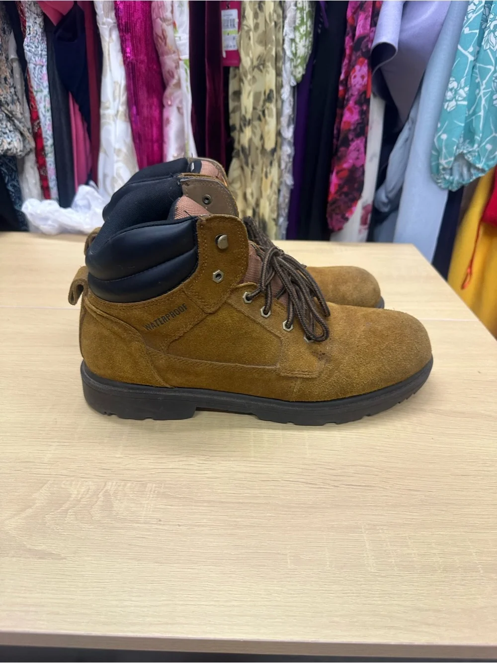 Brahama Men’s Brown Laceup Waterproof Boots Size 13W EUC